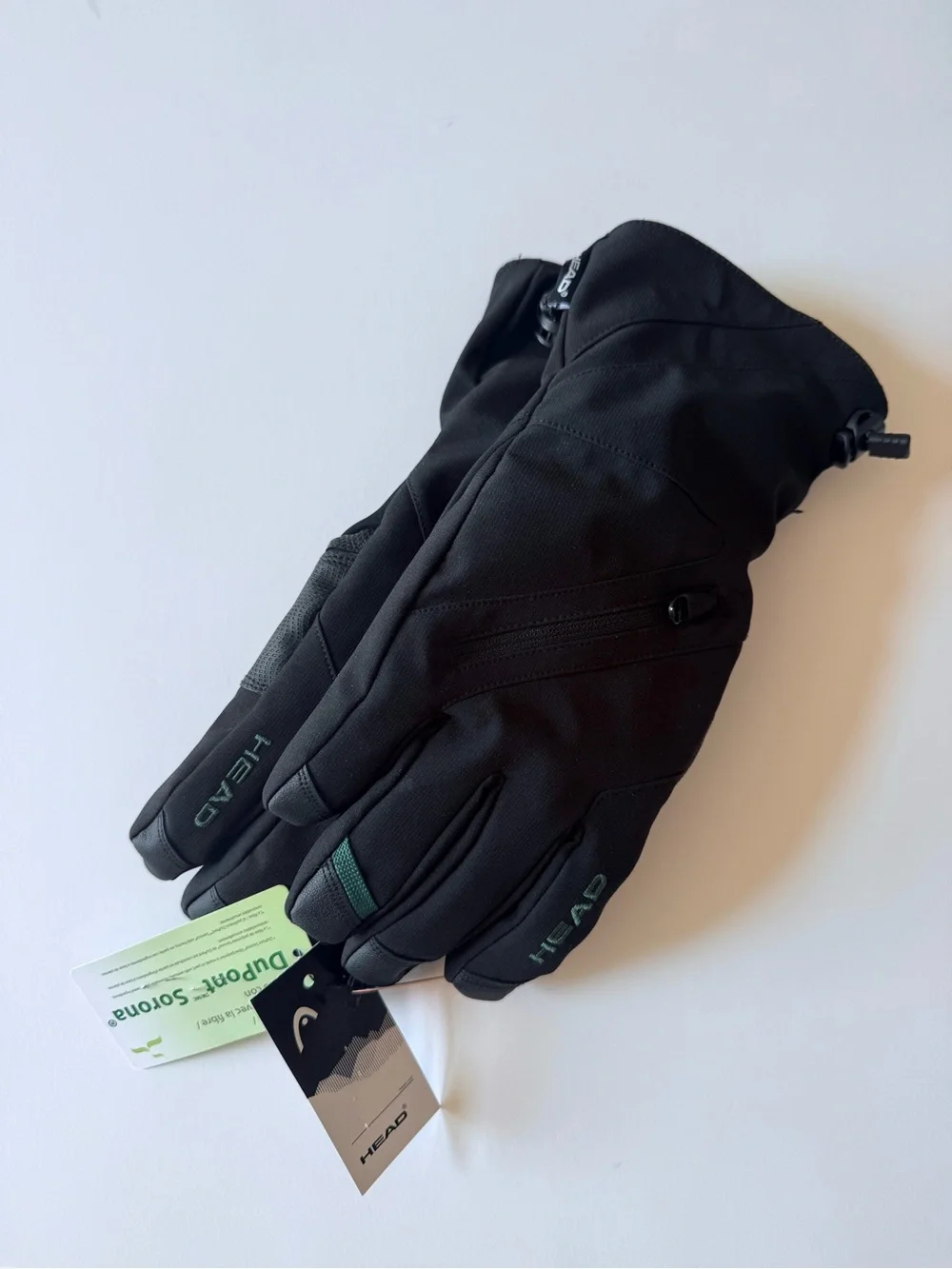 HEAD Women's Ski Gloves Black Medium DuPont Sorona Insulation Cold Weather New